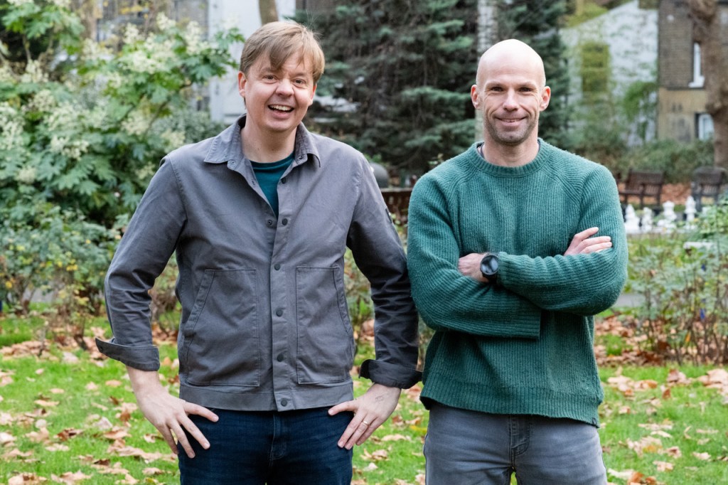 ELECTRIC TWIN CO-FOUNDERS DR BEN WARNER (L) AND ALEX COOPER